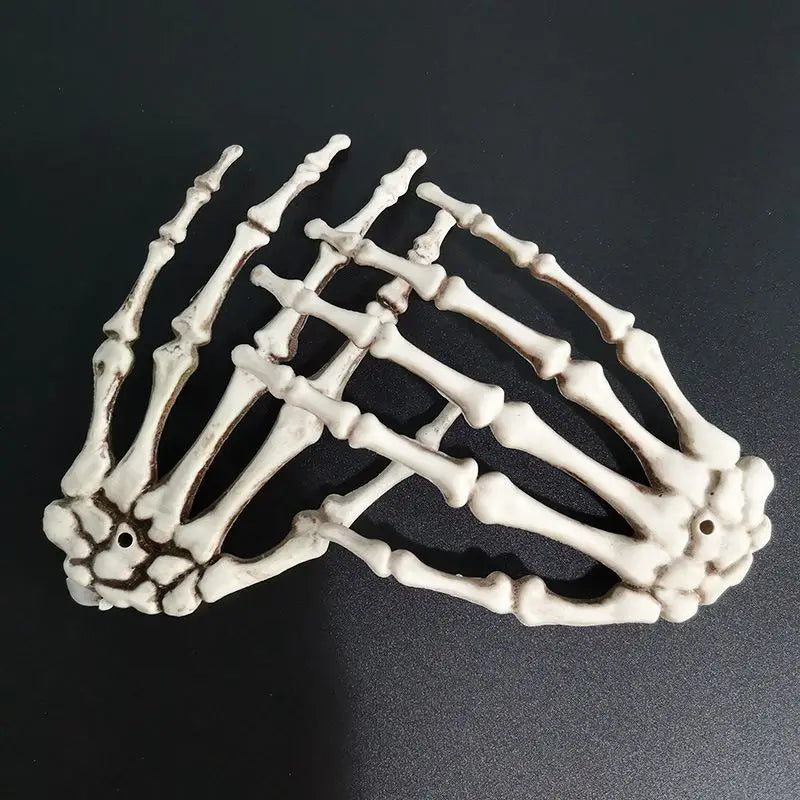 1 Pair Skeleton Hands Plastic Human Hand Horror Halloween Decoration Prop Halloween Decor Ghost Carnival Festival Party Supply 4
