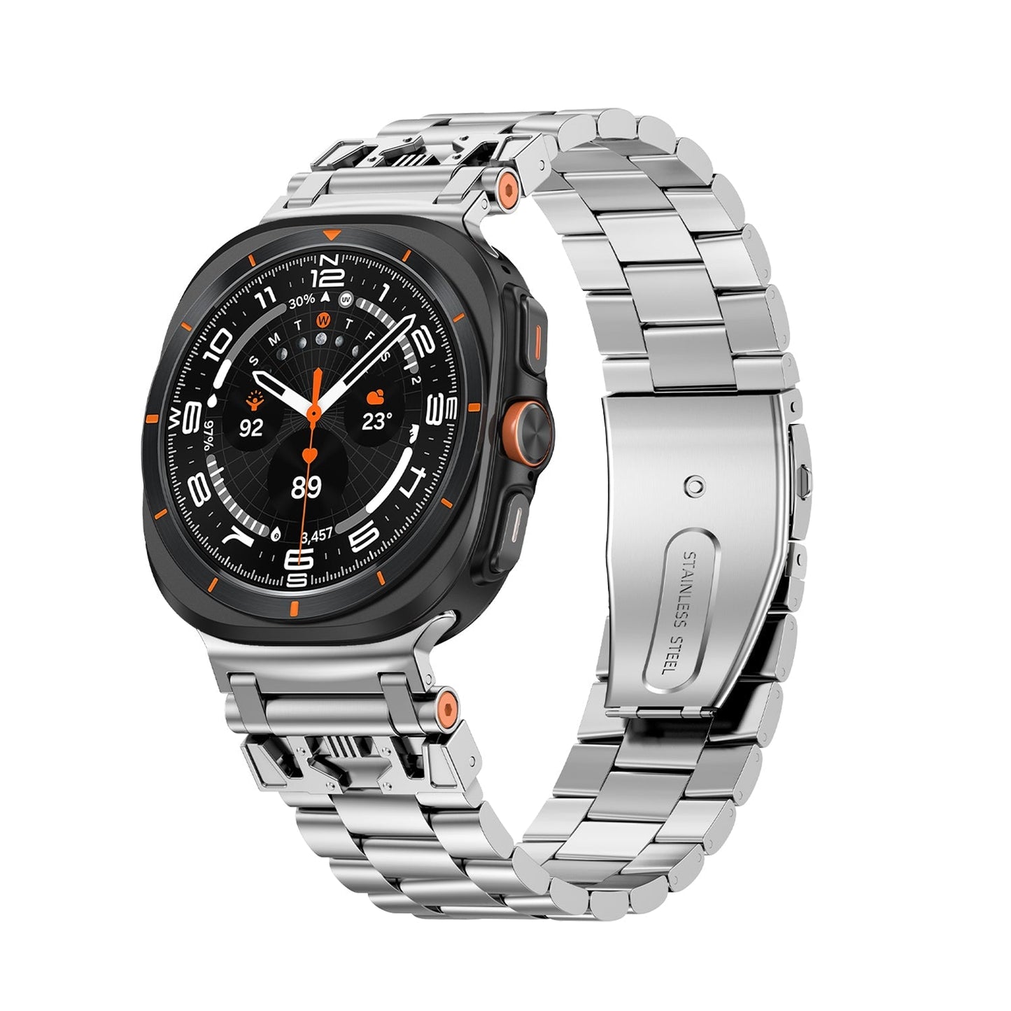 RoyaleGlow Armor Stainless Steel Band For Samsung Watch 7 Ultra