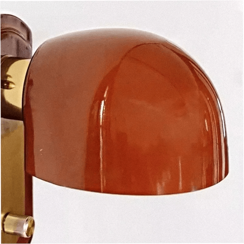 RoyaleGlow Modern Rounded Dome Wall Sconce - Sculptural Amber Glass Light Fixture - Royale Basic