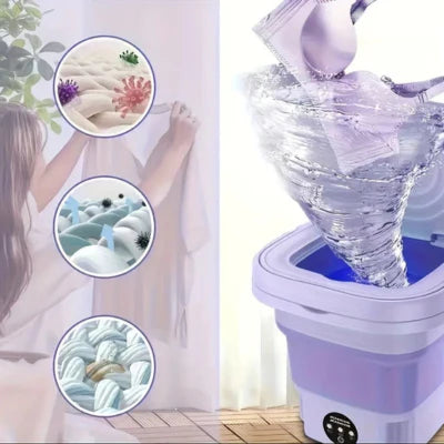 Royaleva Foldable Portable Washing Machine with Spin Dryer Mini Clothes Washer