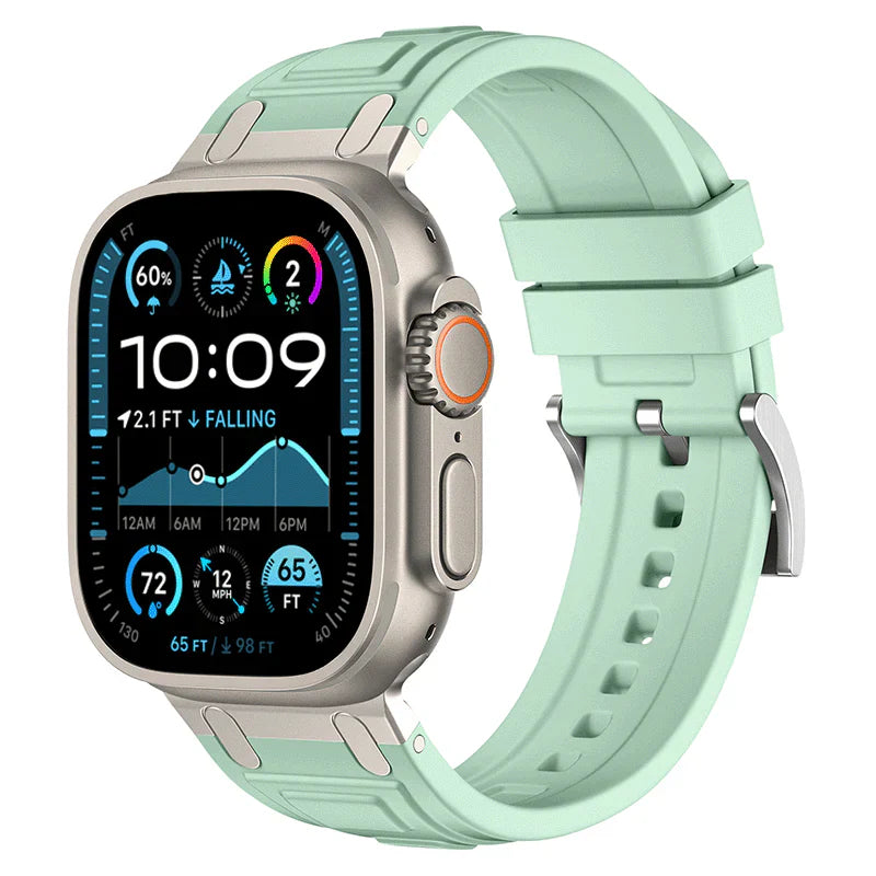 RoyaleGlow Armor Silicone Band For Apple Watch 42-49mm