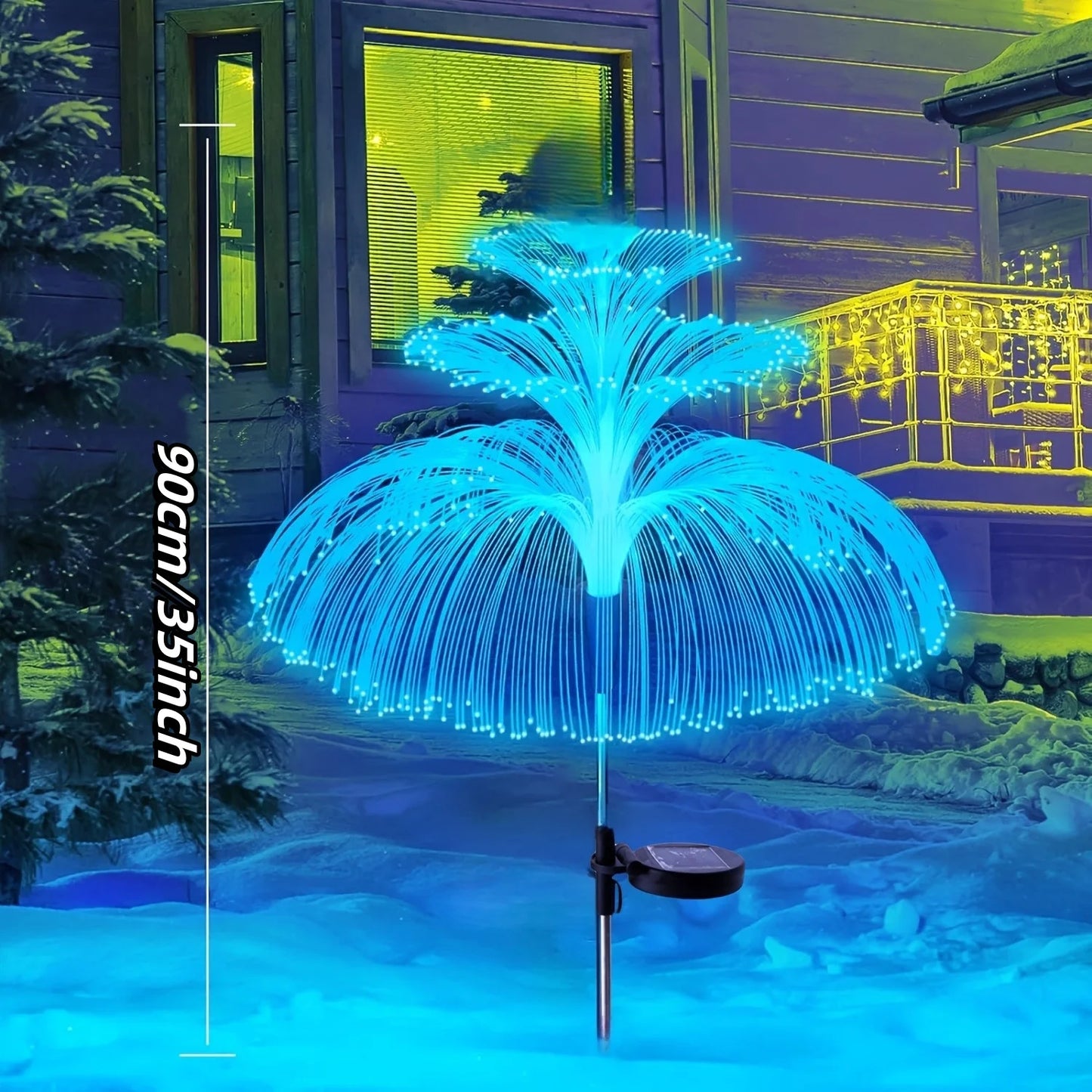 1 pack 1/2/3 Layer Solar Fountain Jellyfish Lights Christmas Tree Lights With Colorful Changing LED Halloween Decorations 1