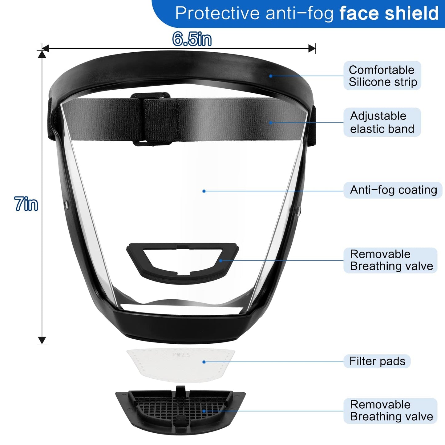 Royaleva Super Protective Anti-fog Face Shield for Safety