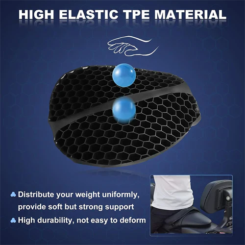 Luxora Motorcycle Gel Seat Pad for Long Distance Rides