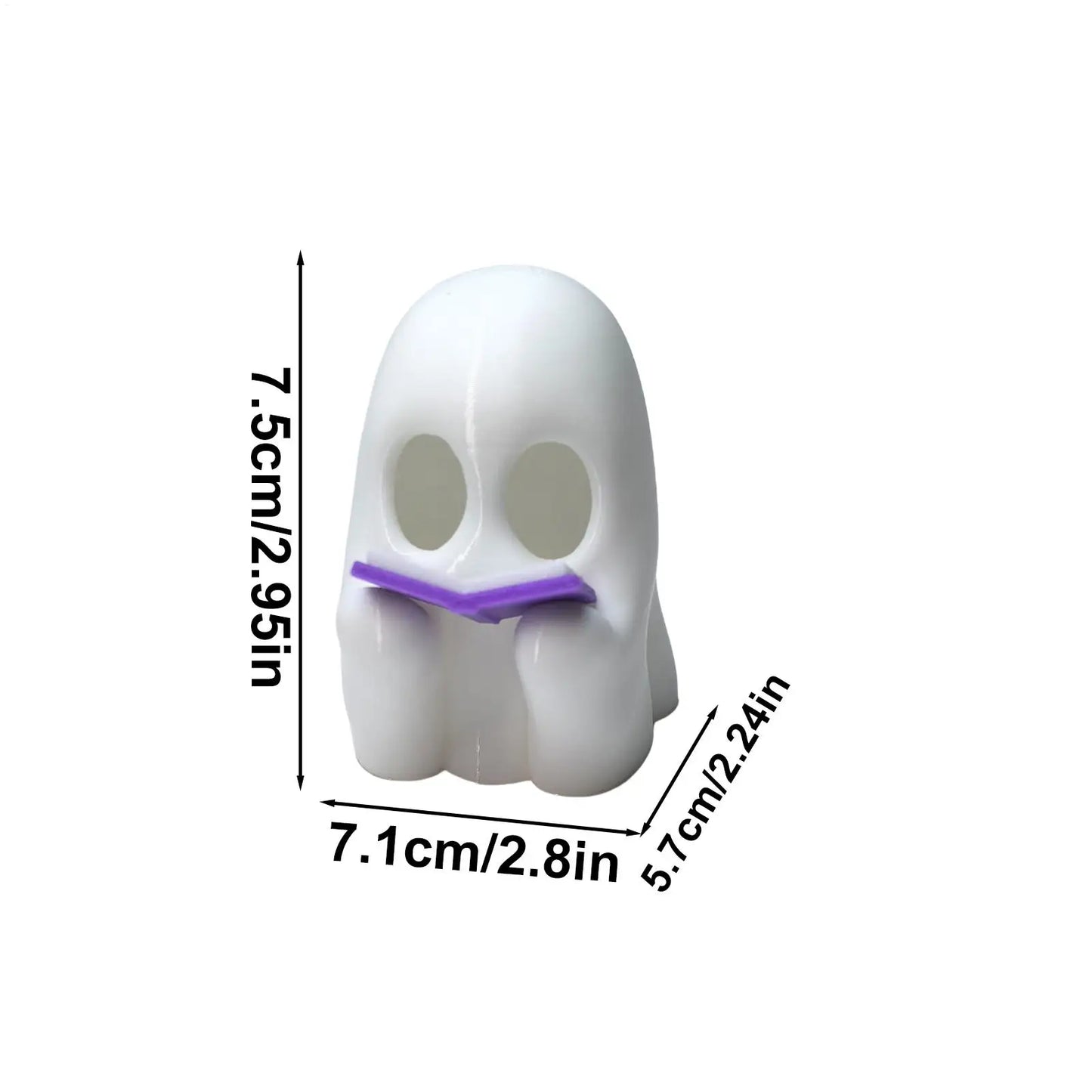 1pc Halloween Ghost Figurine Halloween Decorations Indoor Reading Book Funny Statue Desk Ornaments For Mantel Tabletop Bookshelf 5