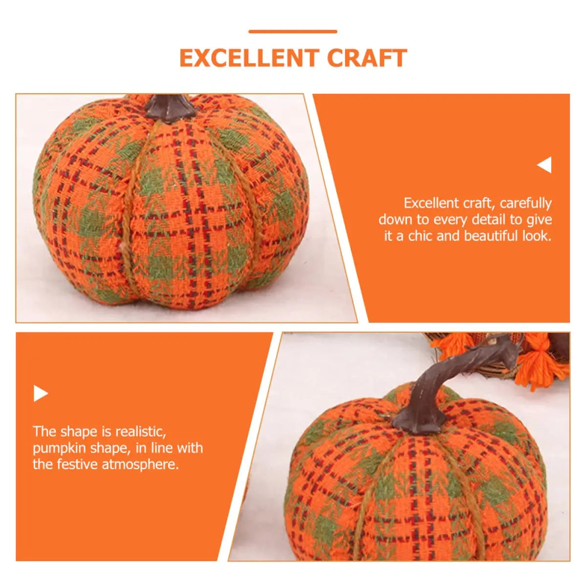 1pcs creative Thanksgiving pumpkin decoration, charming desktop decoration, suitable for Thanksgiving, autumn harvest and seas 4