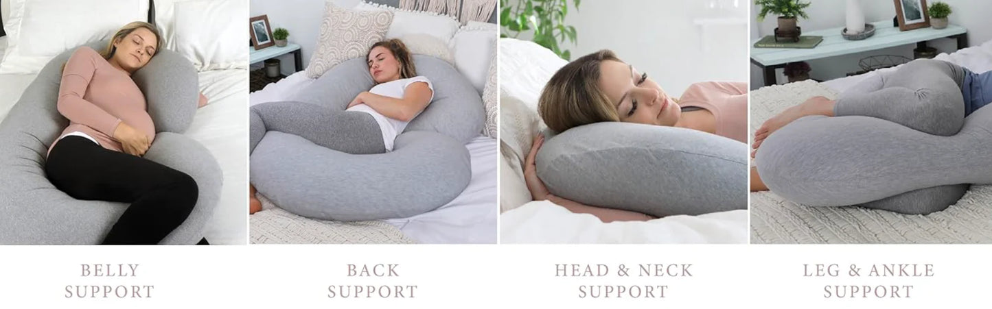 Luxora C Shaped Full Body Pregnancy Pillow for Comfort