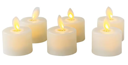 RoyaleGlow 6 Pcs Realistic Flameless Candles With Remote