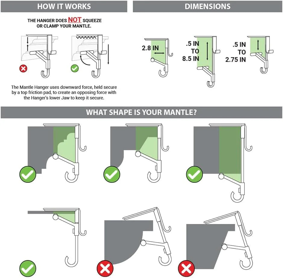 Luxora Heavy Duty 2-In-1 Garland And Stocking Hangers