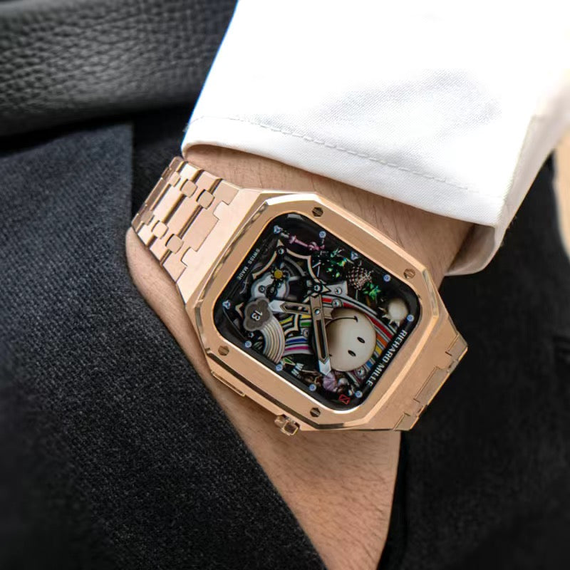 Luxora AP9006 316L Stainless Steel Band Case Retrofit Kit For Apple Watch