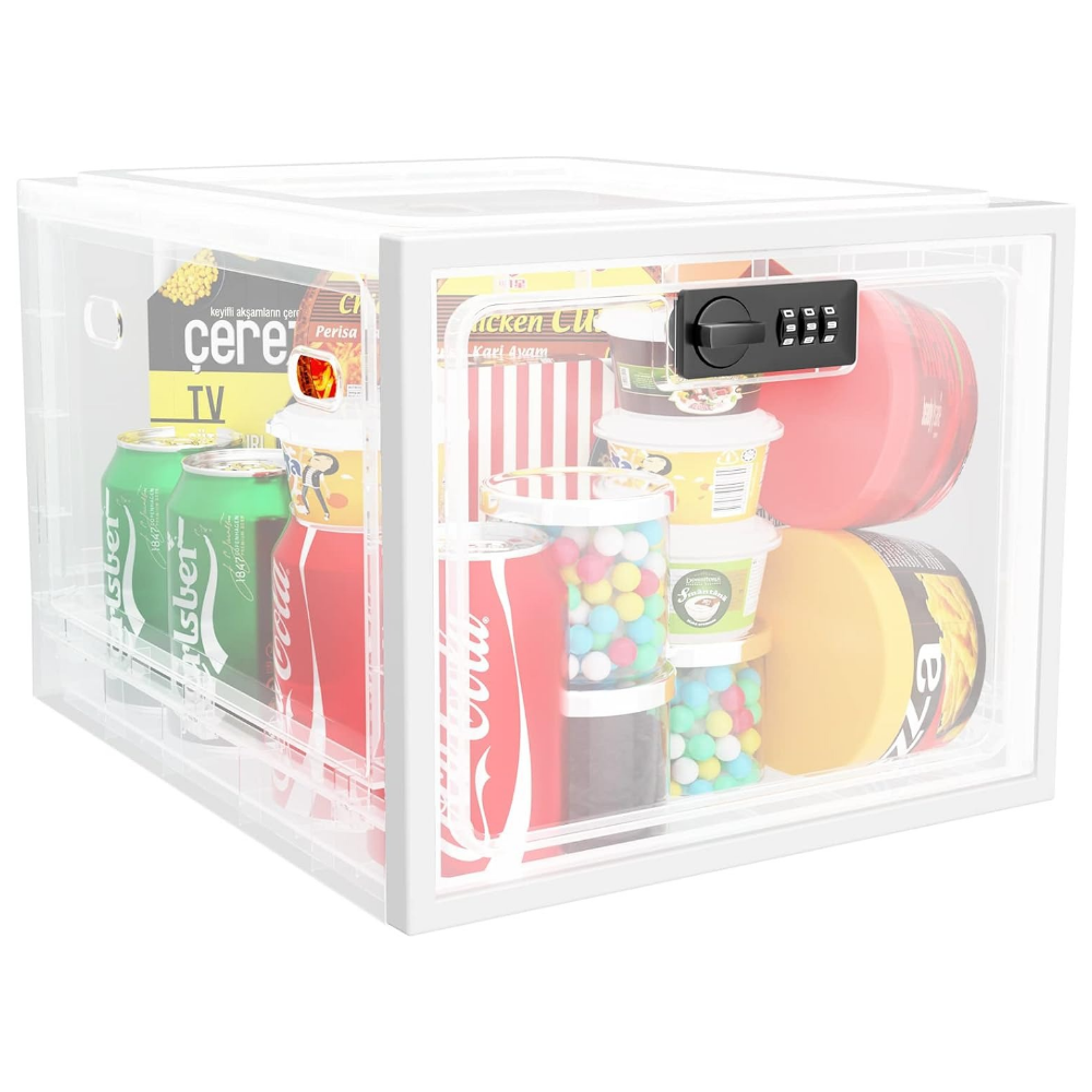 Luxora Heavy Duty Lockable Refrigerator Food Organizer Bin