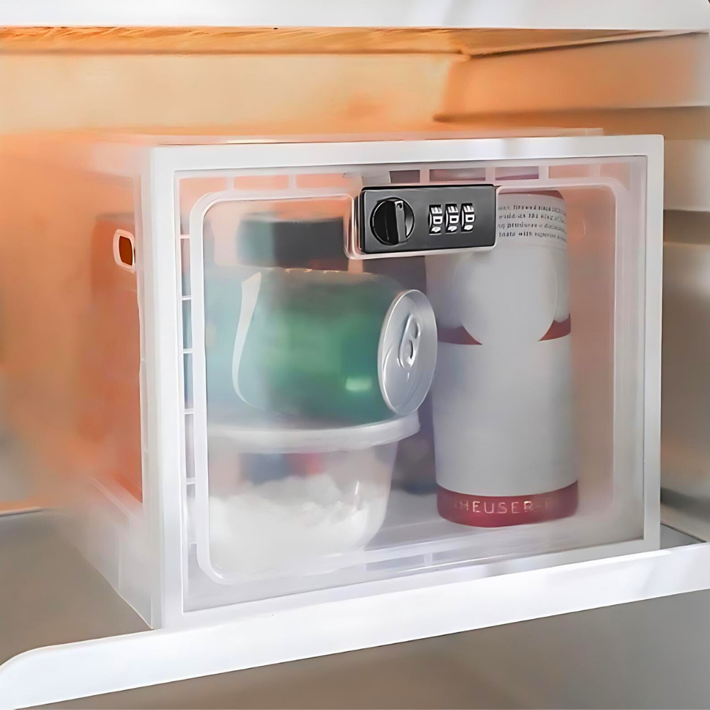 Luxora Heavy Duty Lockable Refrigerator Food Organizer Bin