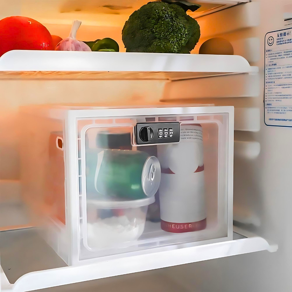 Luxora Heavy Duty Lockable Refrigerator Food Organizer Bin