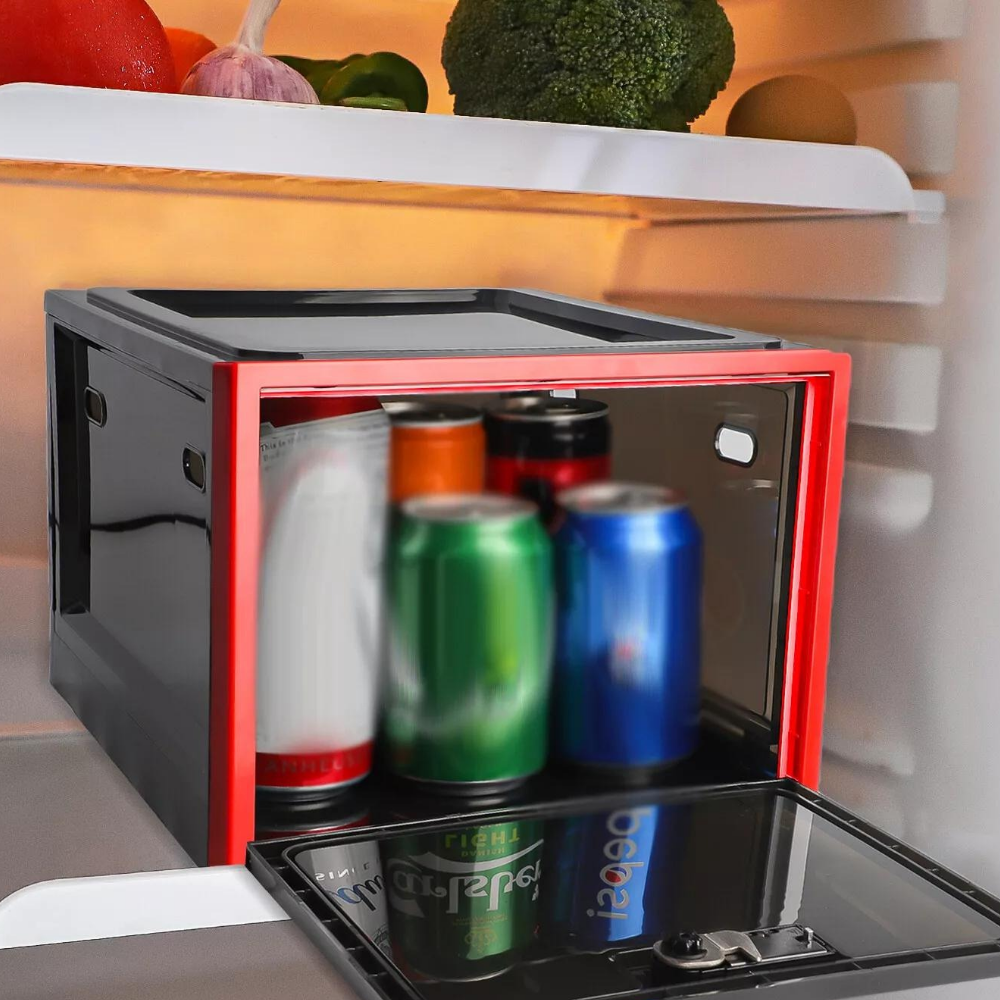 Luxora Heavy Duty Lockable Refrigerator Food Organizer Bin