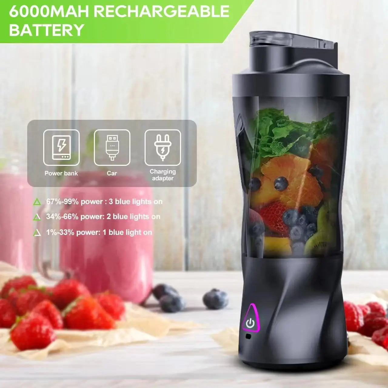 2025 new portable electric wireless juicer USB charging 700ml large-capacity large household juicer Fruit sctional 700ML Blender 0