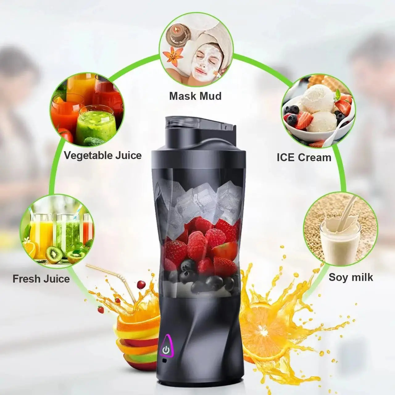 2025 new portable electric wireless juicer USB charging 700ml large-capacity large household juicer Fruit sctional 700ML Blender 1