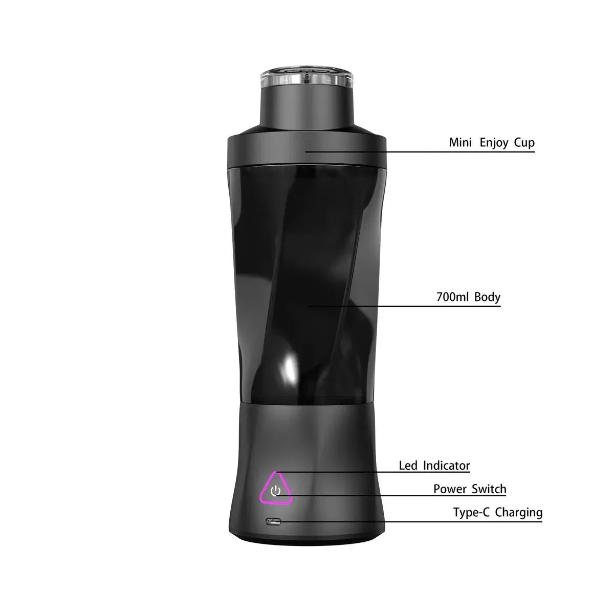 2025 new portable electric wireless juicer USB charging 700ml large-capacity large household juicer Fruit sctional 700ML Blender 4