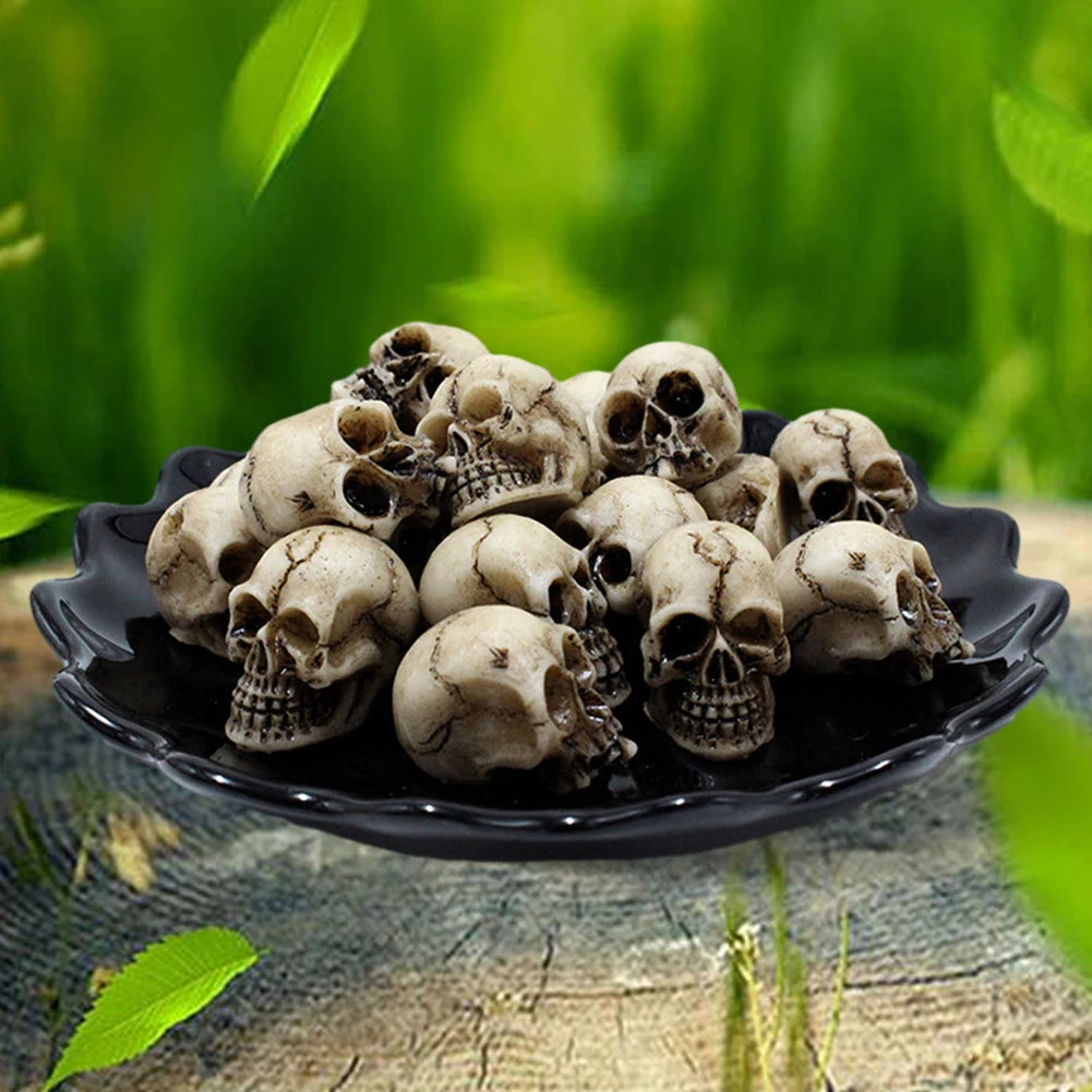 20Pcs Gothic Skull Sculptures Collectable Halloween Decorative Skeleton Model Creative Festival Theme Party Haunted House Decor 1