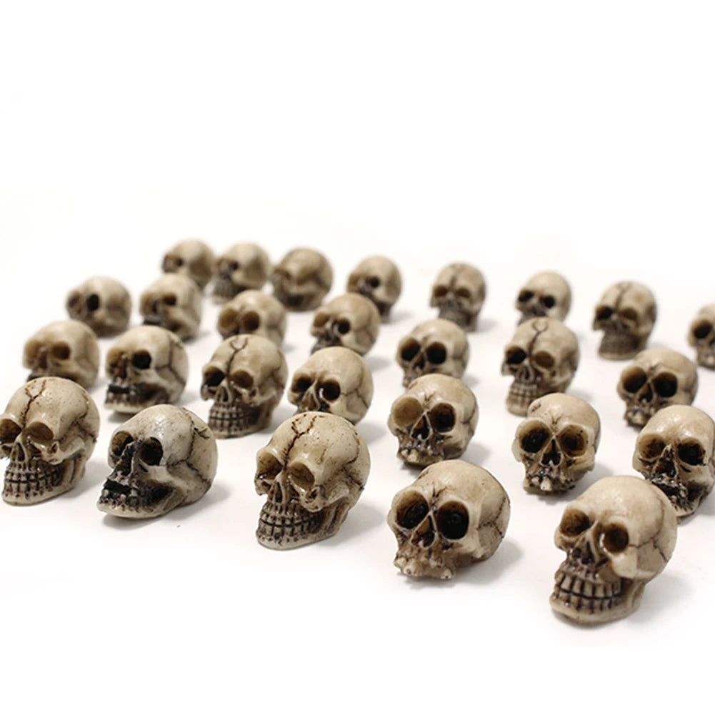 20Pcs Gothic Skull Sculptures Collectable Halloween Decorative Skeleton Model Creative Festival Theme Party Haunted House Decor 3