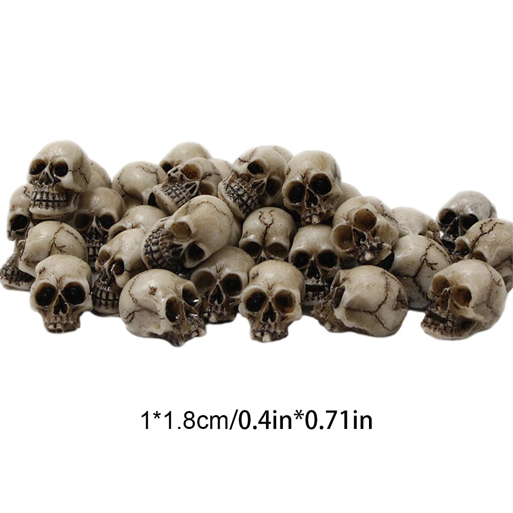 20Pcs Gothic Skull Sculptures Collectable Halloween Decorative Skeleton Model Creative Festival Theme Party Haunted House Decor 4