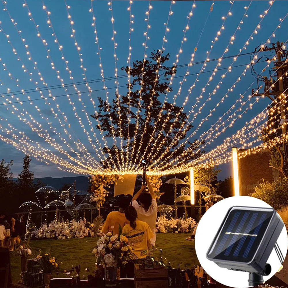 20/50/100/200LEDS Solar Lights Outdoor Fairy Garland Lights Christmas Party Decorations, Halloween Decorations Lights Outdoor 0