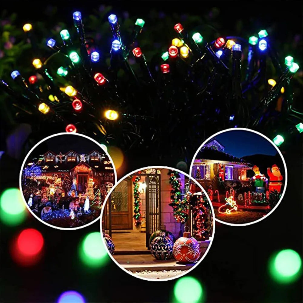 20/50/100/200LEDS Solar Lights Outdoor Fairy Garland Lights Christmas Party Decorations, Halloween Decorations Lights Outdoor 4