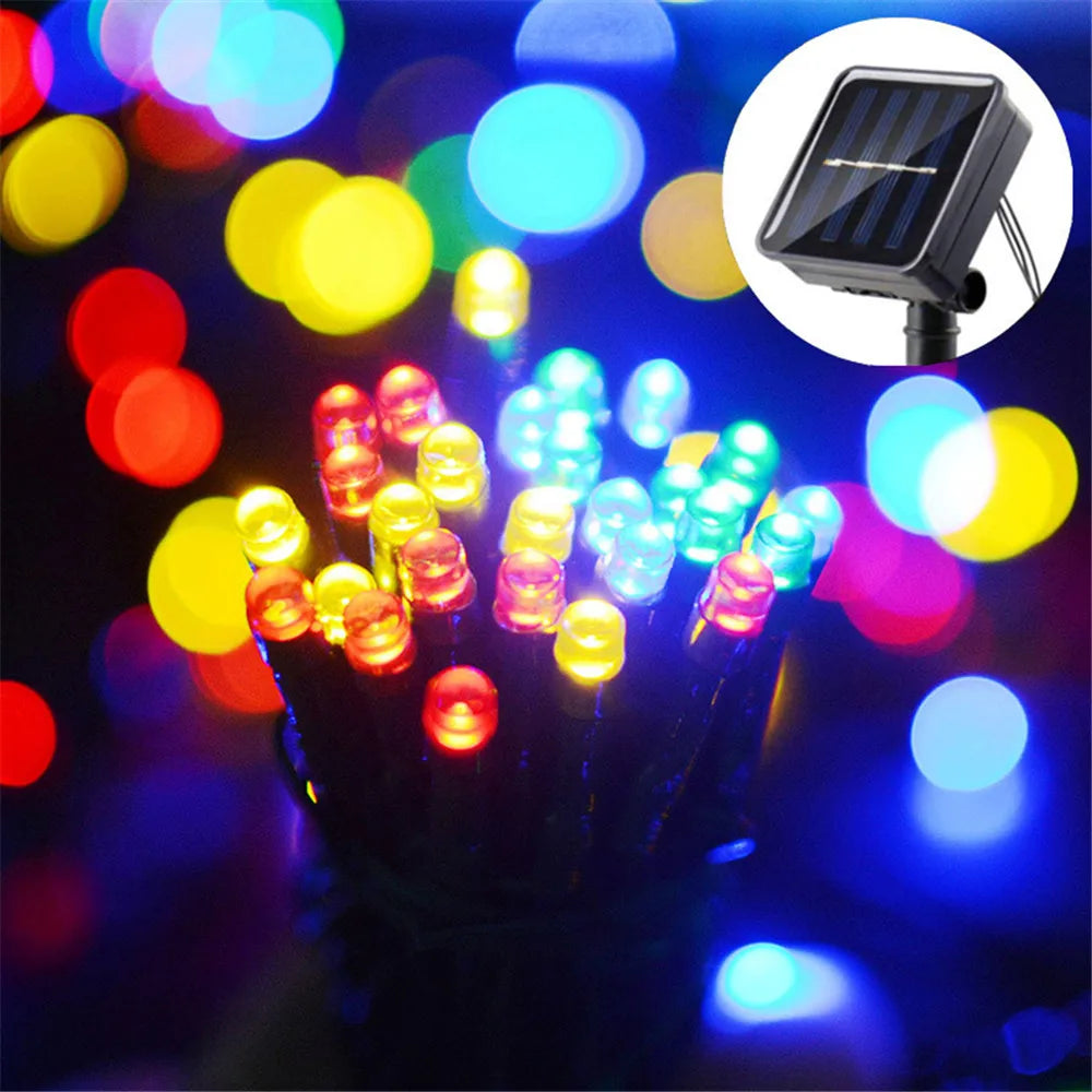 20/50/100/200LEDS Solar Lights Outdoor Fairy Garland Lights Christmas Party Decorations, Halloween Decorations Lights Outdoor 6