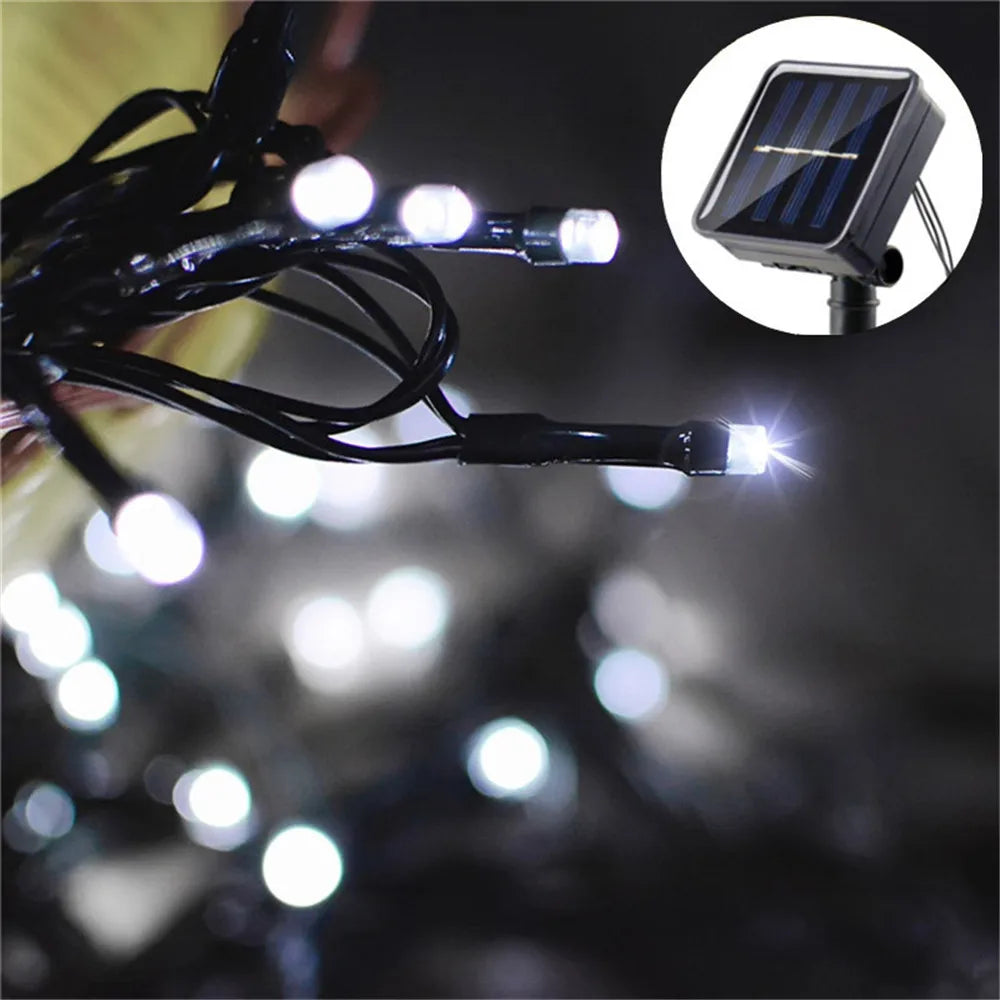 20/50/100/200LEDS Solar Lights Outdoor Fairy Garland Lights Christmas Party Decorations, Halloween Decorations Lights Outdoor 8