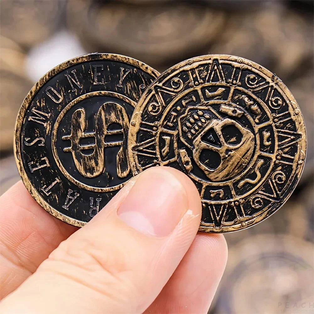 20/50/100pcs Retro Pirate Coin Party Supplies Gift Kids Favor Birthday Toys Halloween Decor Fake Treasure Plastic Game Coin 1