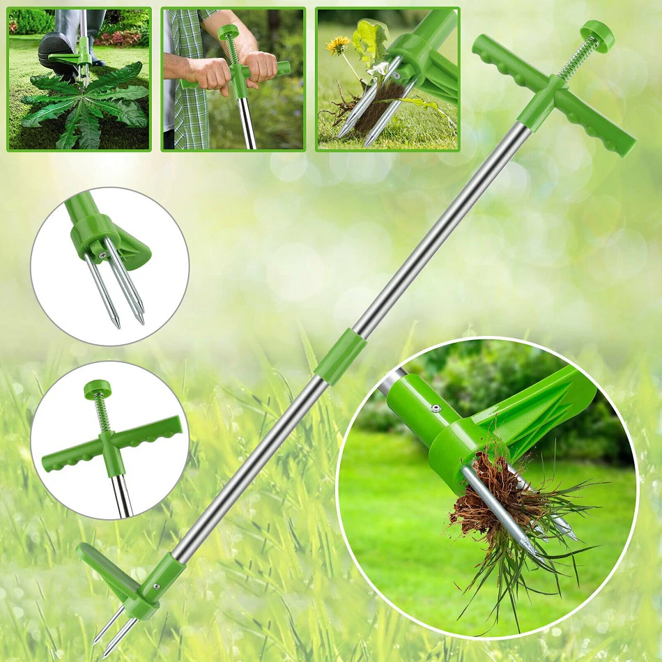 Royaleva Long Handle Standing Weed Puller for Easy Weeding