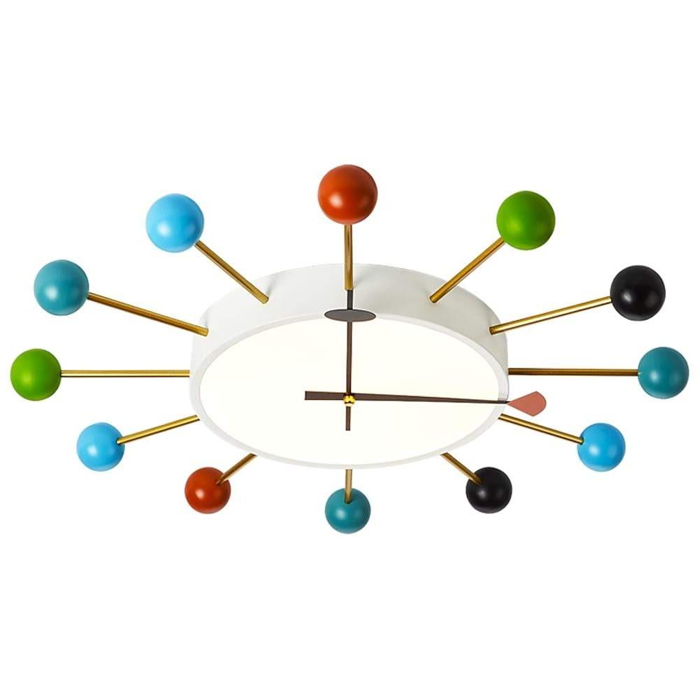 24 Inches Colorful Nelson Ball Clock LED Round Flush Mount Ceiling Light 4