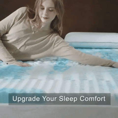 RoyaleGlow Premium Cooling Egg Crate Foam Mattress Topper