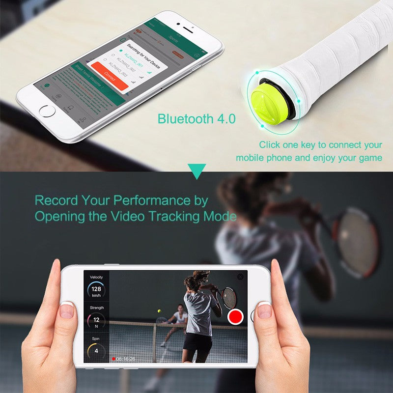 RoyaleGlow Smart Tennis Racket Sensor for Real-Time Data Tracking