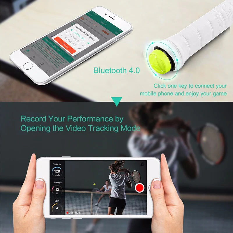 RoyaleGlow Smart Tennis Racket Sensor for Real-Time Data Tracking