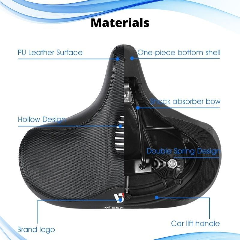 Royaleva Extra Large Bike Seat With Comfortable Thick Foam and Waterproof