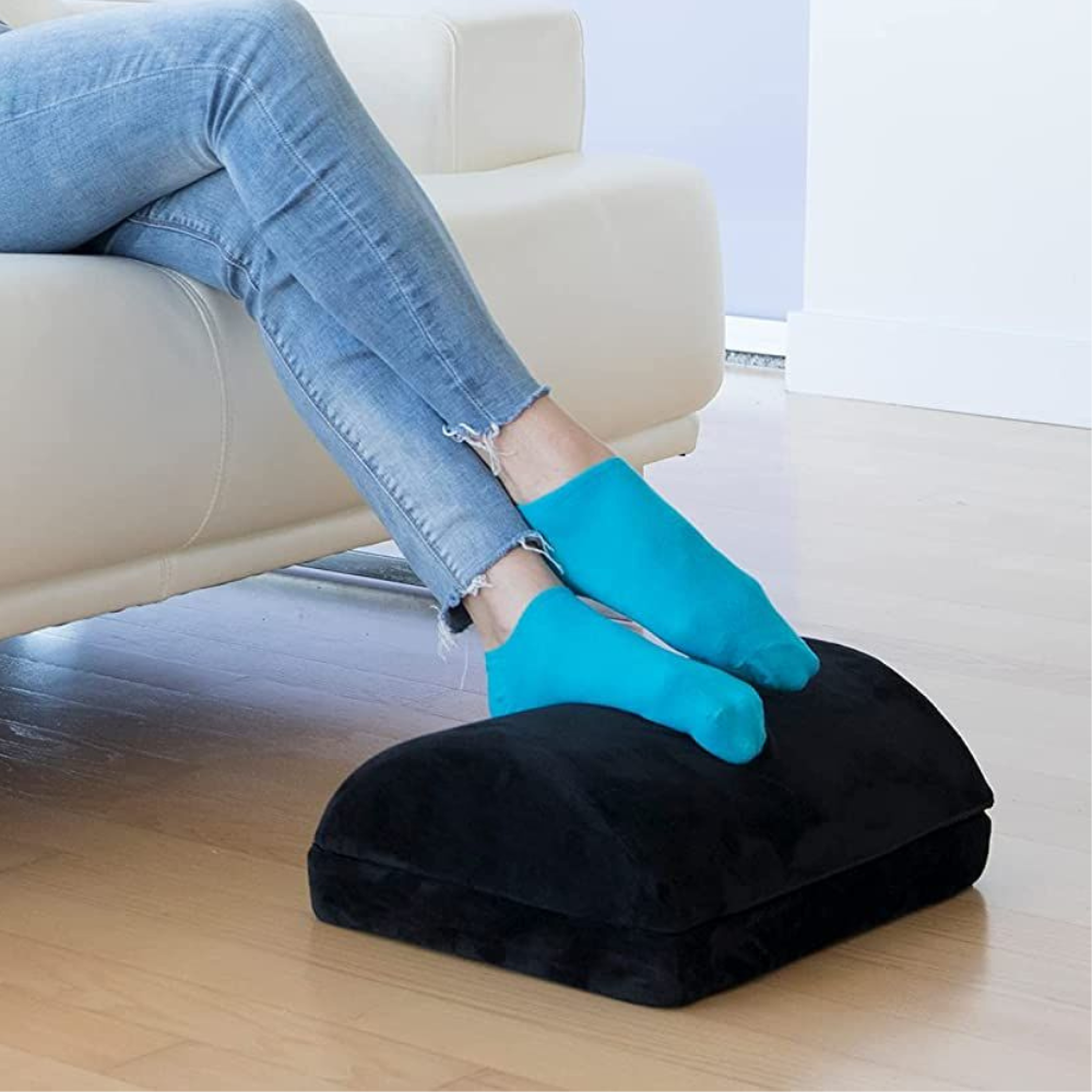 Luxora Curved Ergonomic Under Desk Home Office Foot Rest