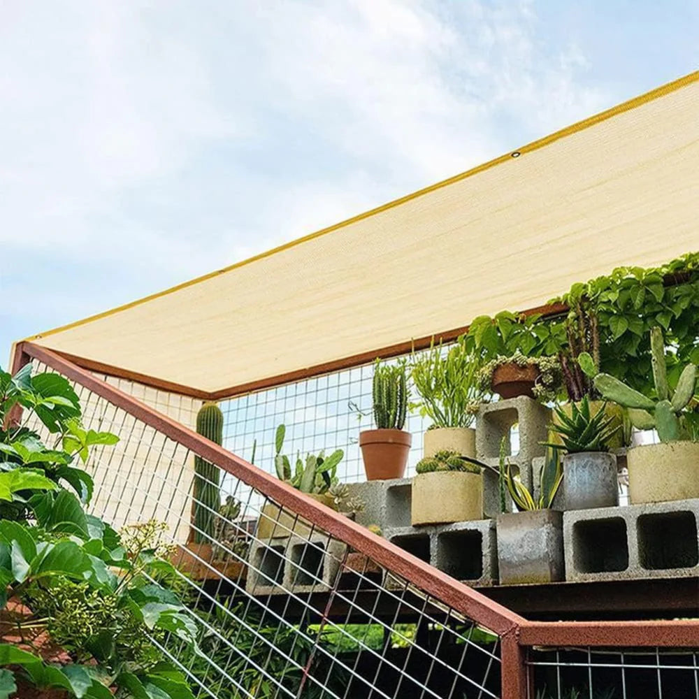 Royaleva Outdoor Mesh Patio Sun Shade Sail Canopy 85-90% UV Protection