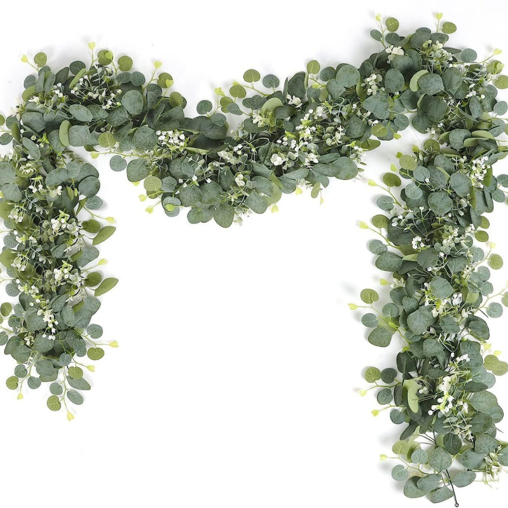 RoyaleGlow Elegant Decorative Faux Eucalyptus Garland