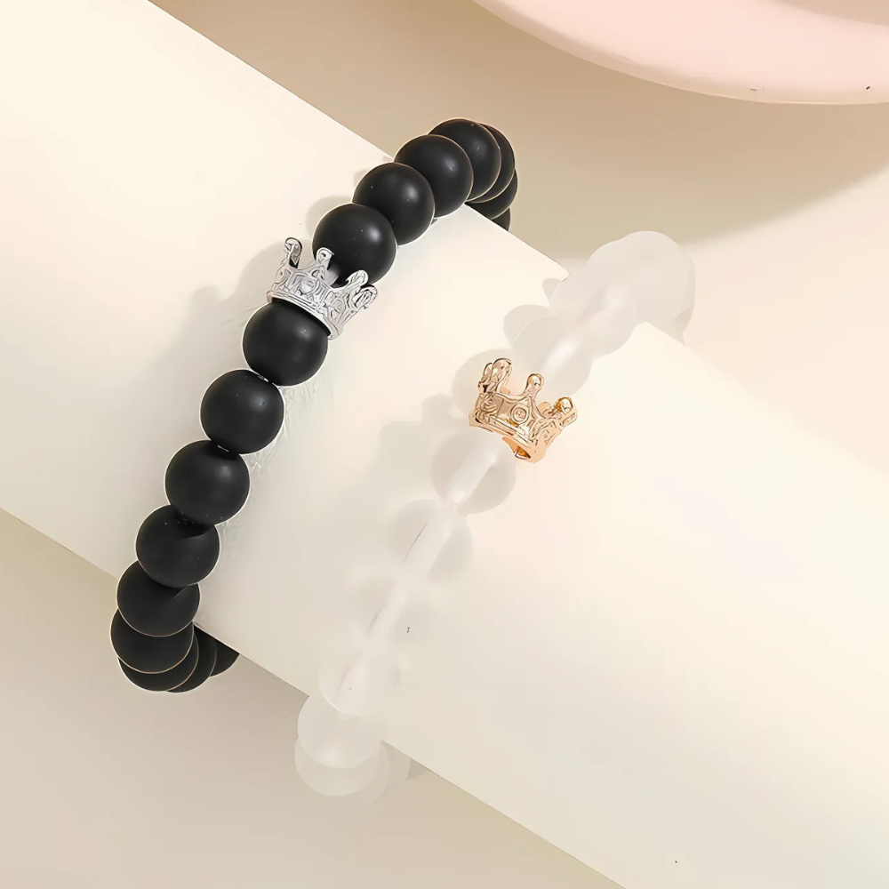 RoyaleGlow Glow Heart Magnetic Couples Gift Bracelet