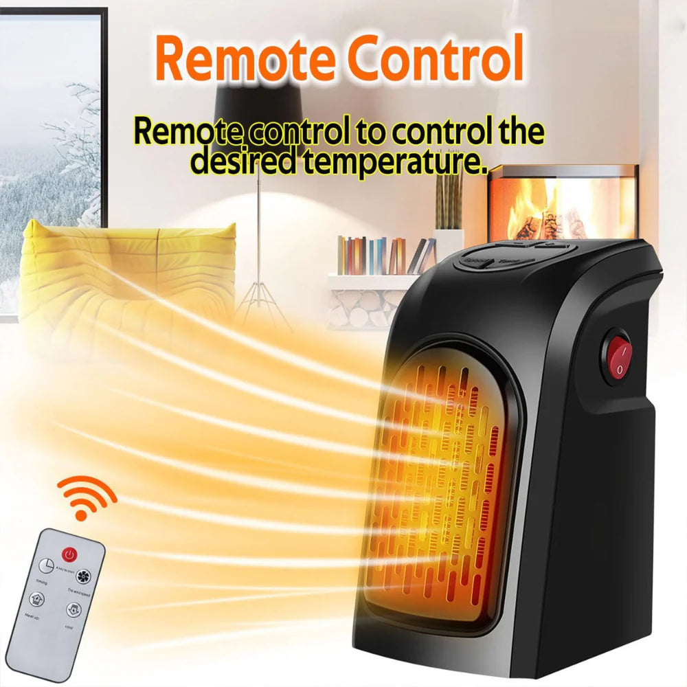 RoyaleGlow Portable Plug-In Electric Fan Heater with Thermostat
