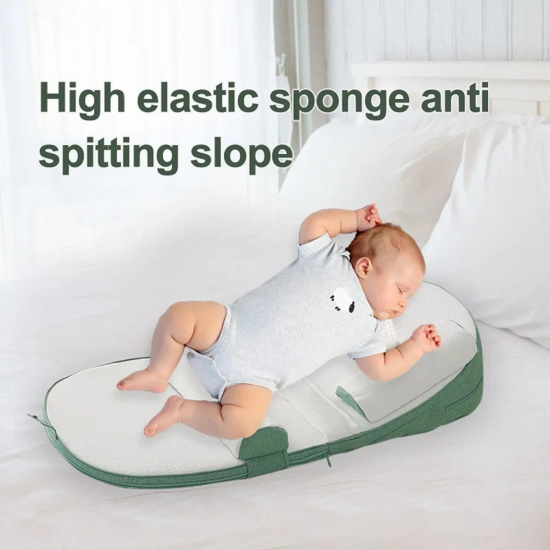 RoyaleGlow Baby Wedge Side Sleeping Pillow Bed Reflux Anti Roll Newborn Bed