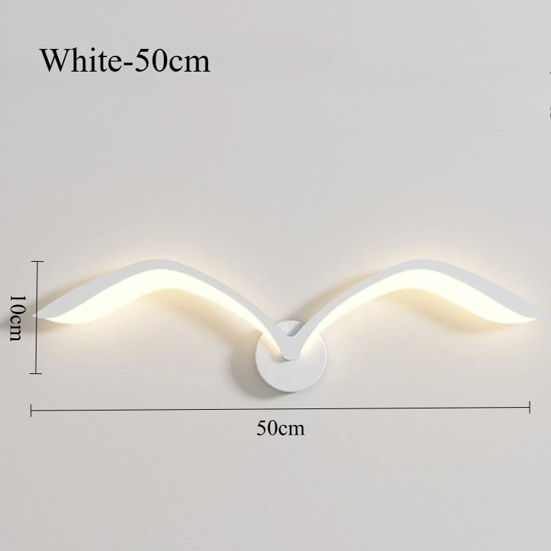 Lumora Nordic Seagull LED Wall Sconce - Modern Minimal Wing Design, Wall-Mounted