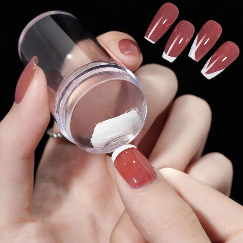 Luxora Silicone Transparent Nail Stamper with Scraper Set