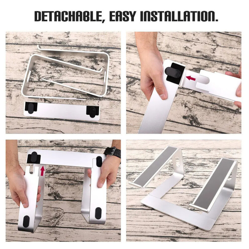 RoyaleGlow Aluminum Vertical Laptop Stand for Ergonomic Desk