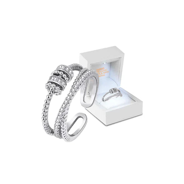 RoyaleGlow Threanic Triple-Spin Ring for Stress Relief