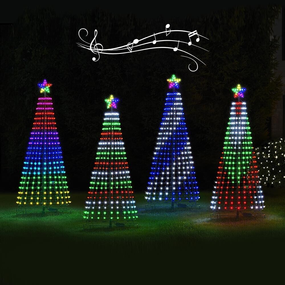 RoyaleGlow Christmas – Multicolor Led Animated Outdoor Christmas Tree Lightshow