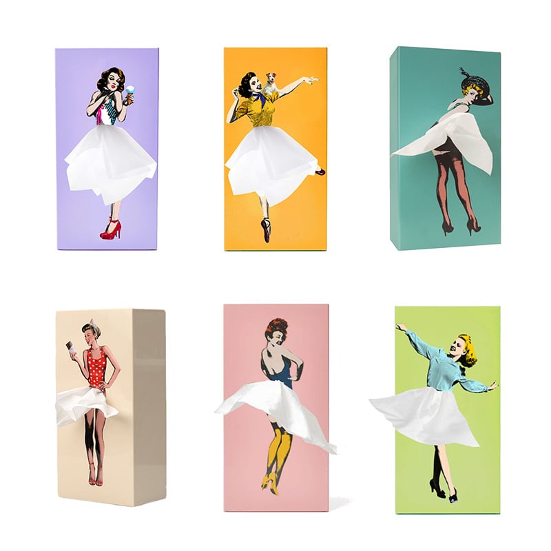 Luxora Flying Skirt Tissue Box Fun Home Decor Item