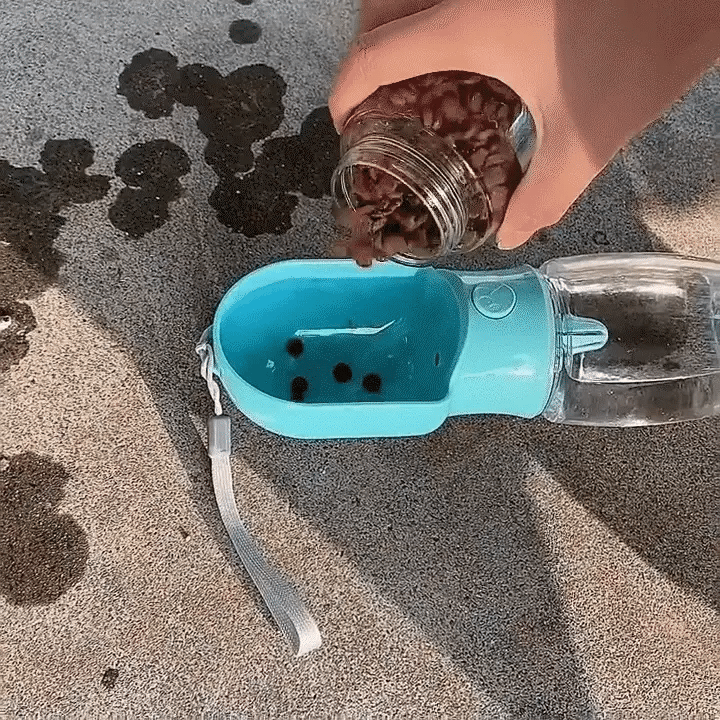 Luxora Dog Water Bottle With Food Container For Pets