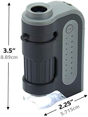 Royaleva Portable Handheld Pocket Microscope 60x-120x Magnification