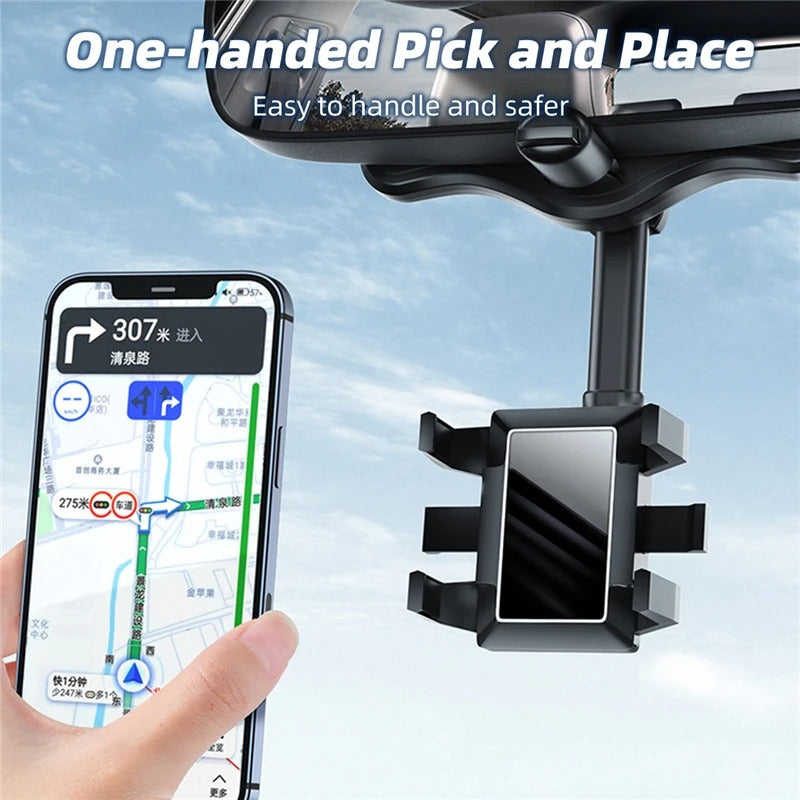 Royaleva Rearview Mirror Phone Holder with 360-Degree Rotation